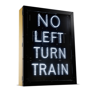 LED Intermittent Railroad Crossing Sign