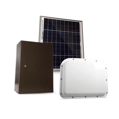 Solar-powered counting cabinet