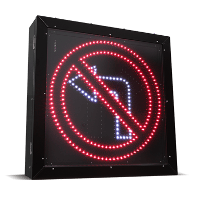 LED Blank Out Sign - No Left turn