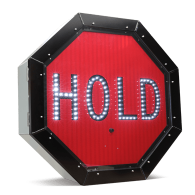 LED Blank Out Sign - Stop sign ''STOP'' or 