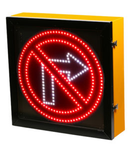 LED Blank Out Sign – No Right turn