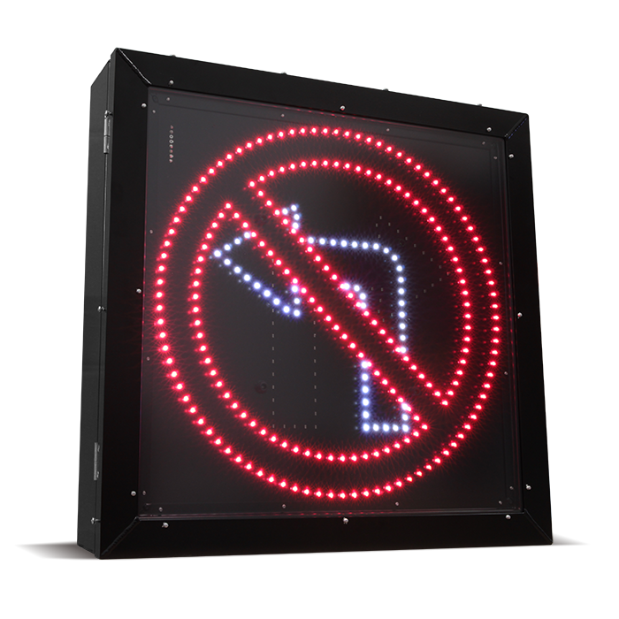 LED Blank Out Sign - No Left turn