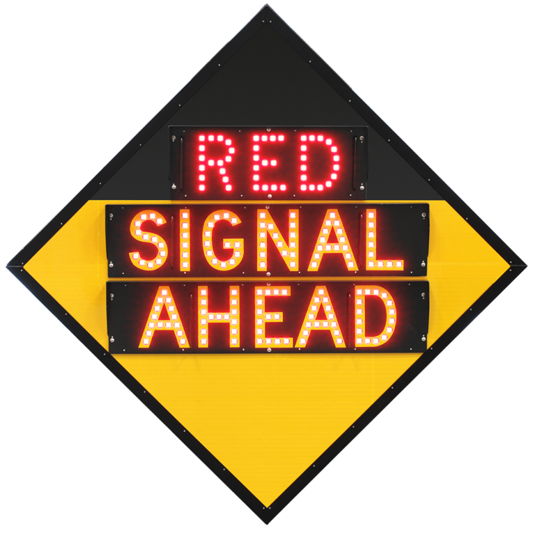 RED) SIGNAL AHEAD” Advance Traffic Light Warning Road Sign Orange