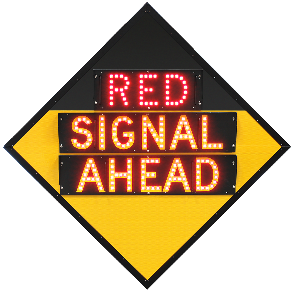 uudgrundelig efterfølger systematisk RED) SIGNAL AHEAD” Advance Traffic Light Warning Road Sign - Orange Traffic  inc.